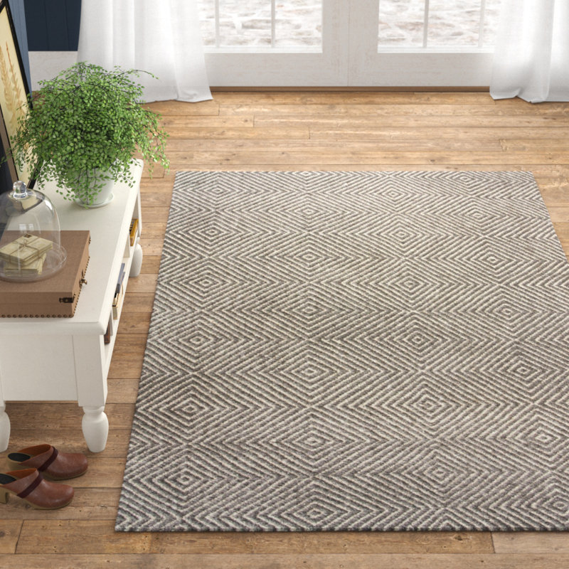 Linton Handmade Wool/cotton Gray Area Rug & Reviews Birch Lane